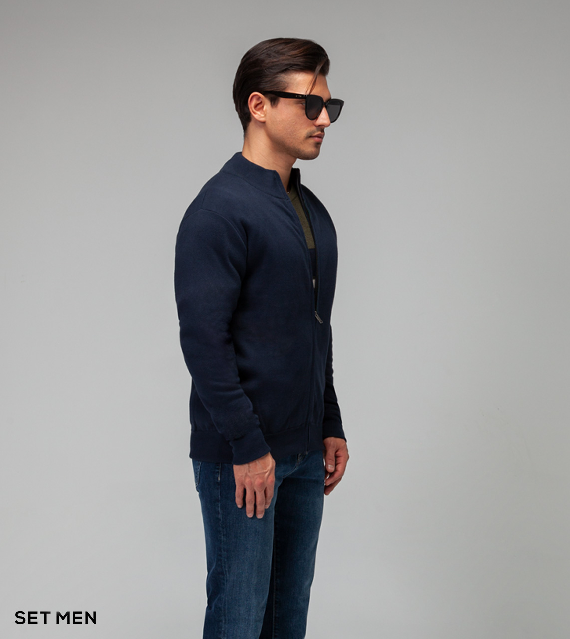 سویشرت بافت تمام زیپ