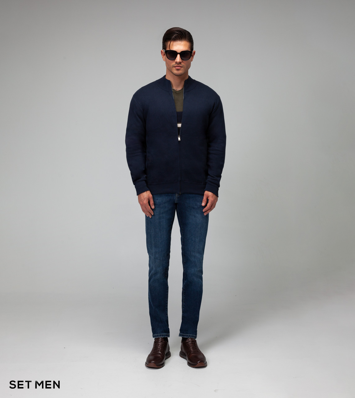 سویشرت بافت تمام زیپ