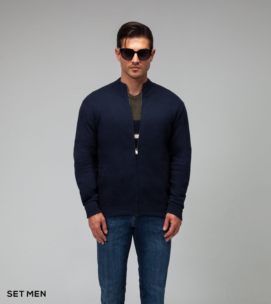 سویشرت بافت تمام زیپ