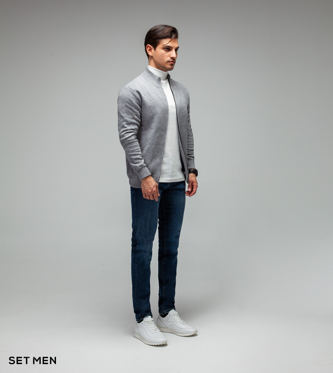 سویشرت بافت تمام زیپ