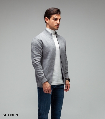 سویشرت بافت تمام زیپ