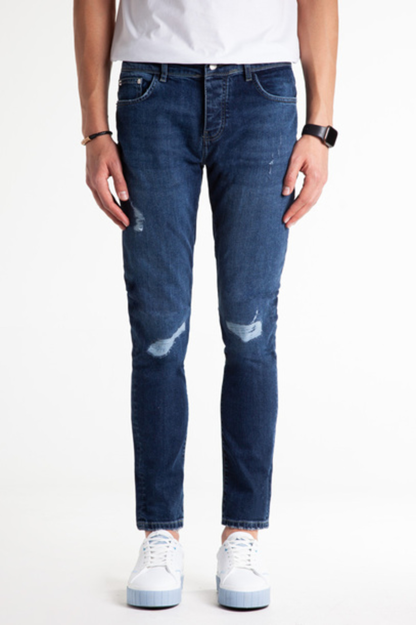 شلوار جین مردانه اسلیم زاپ دار