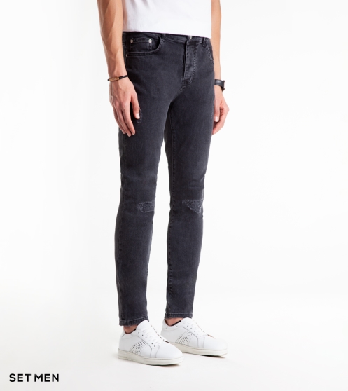 شلوار جین اسلیم زاپ دار