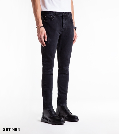 شلوار جین اسلیم زاپ دار