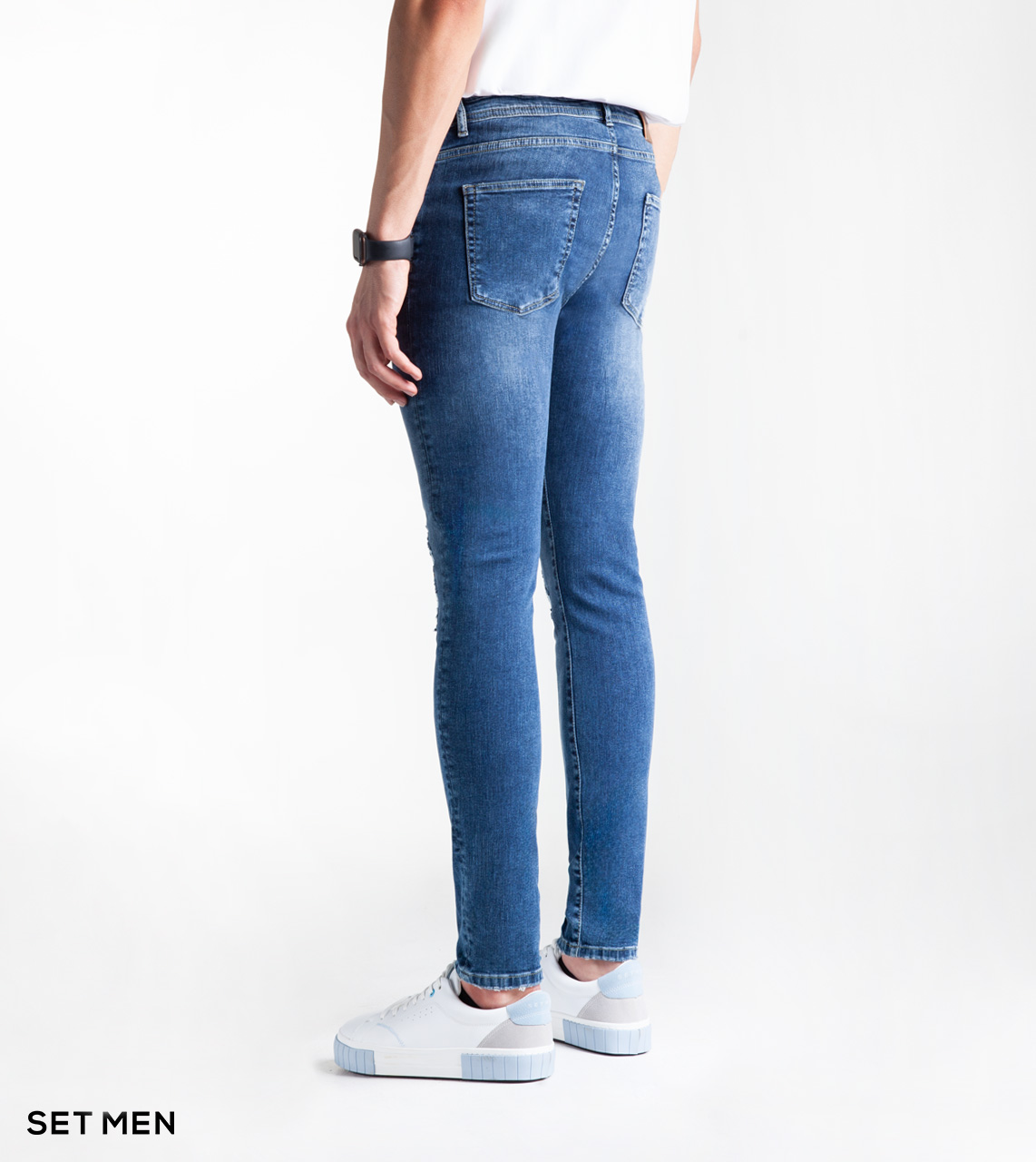 شلوار جین اسکینی زاپ دار