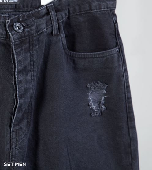 شلوار جین مام زاپ دار