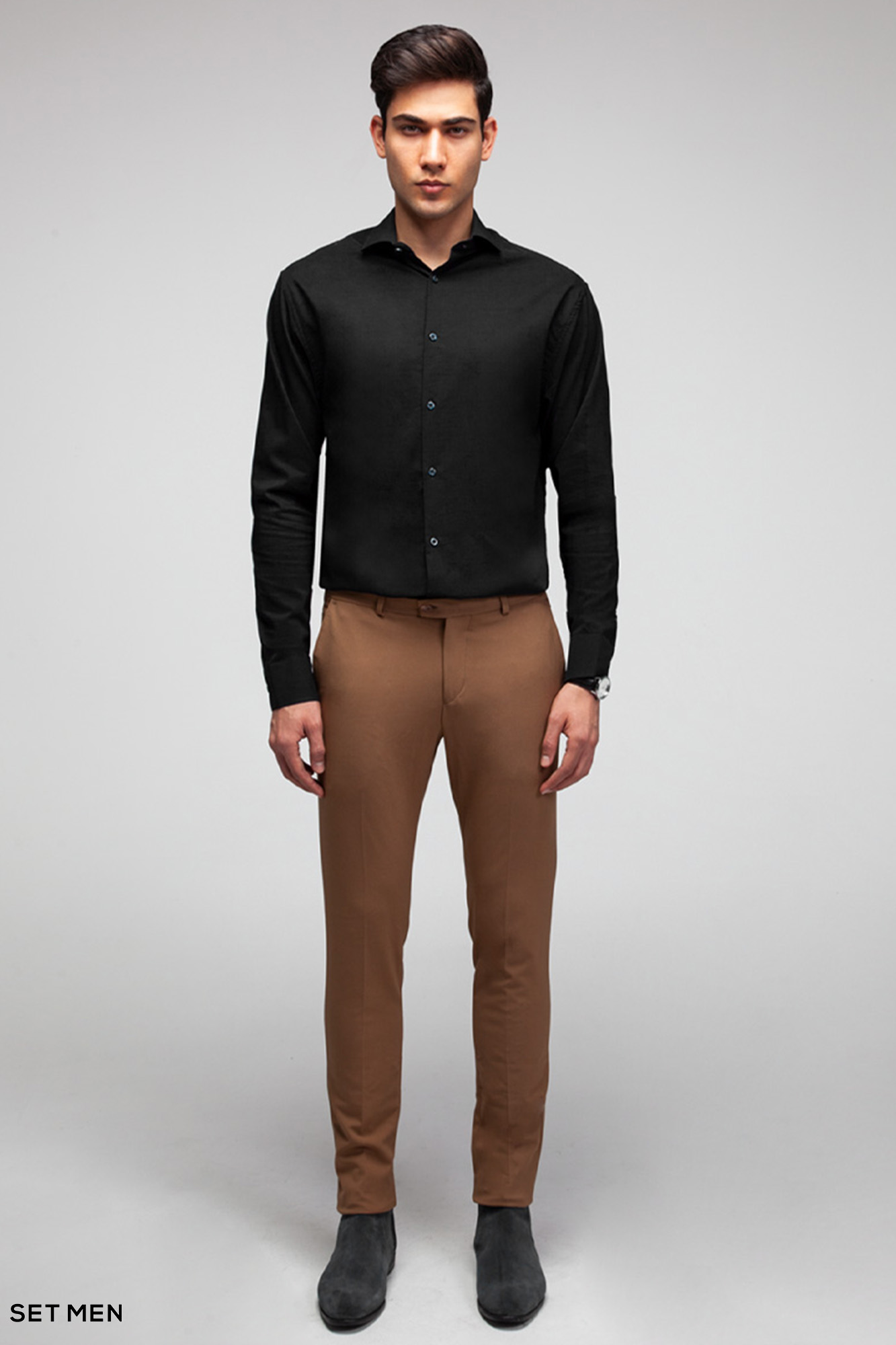پیراهن مردانه ساده آستین بلند
