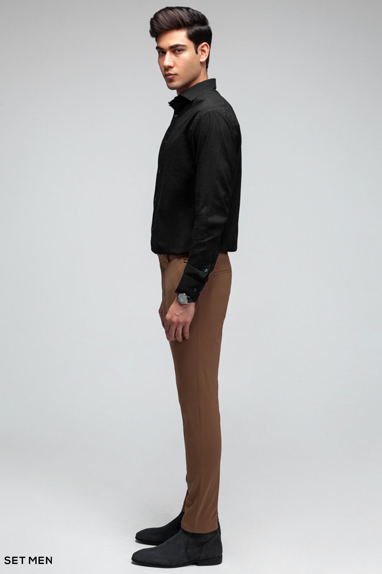 پیراهن مردانه ساده آستین بلند