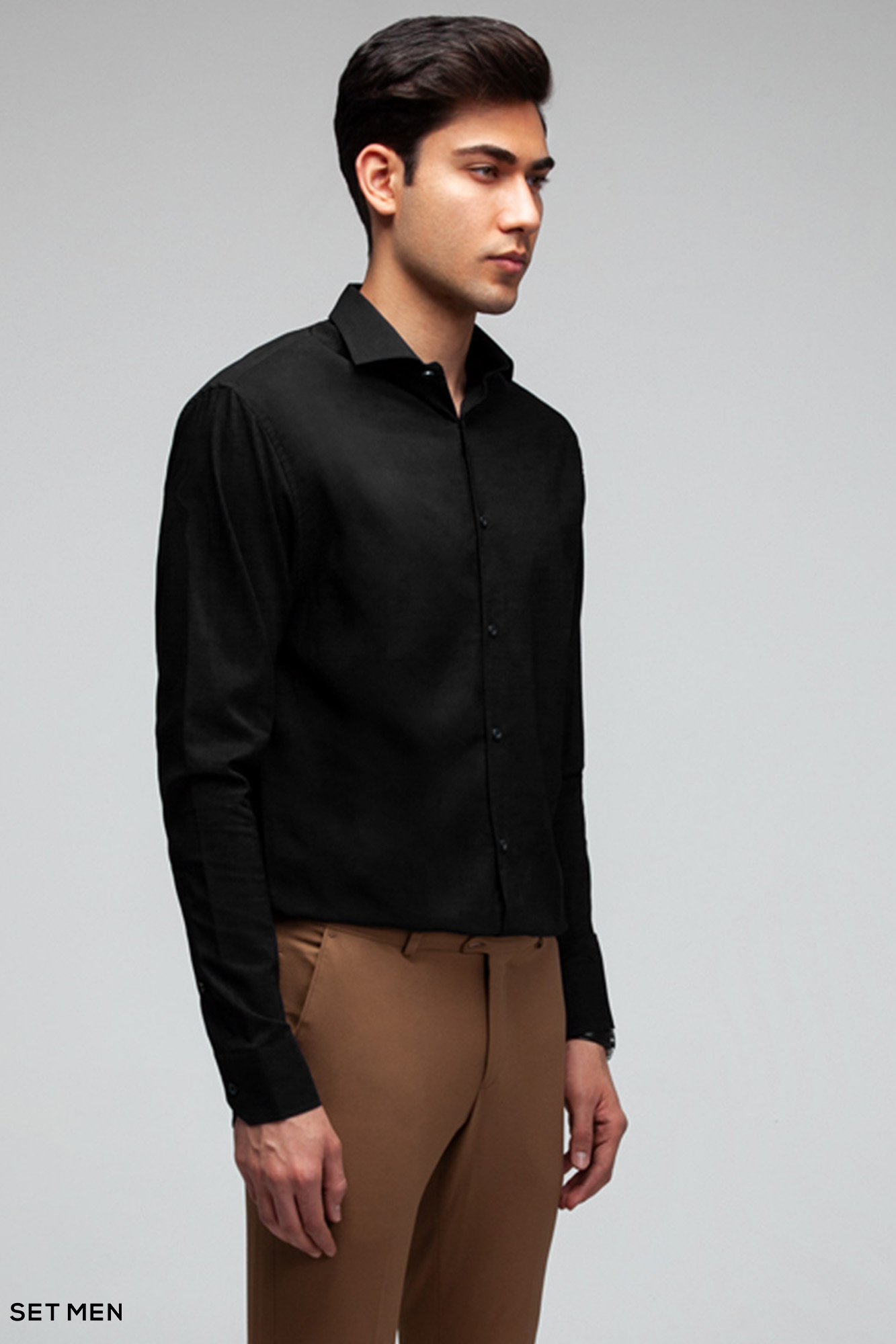 پیراهن مردانه ساده آستین بلند