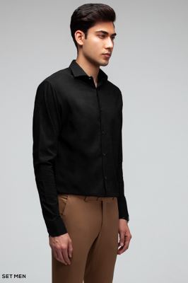 پیراهن مردانه ساده آستین بلند