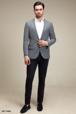 کت تک مردانه یقه بلیزر