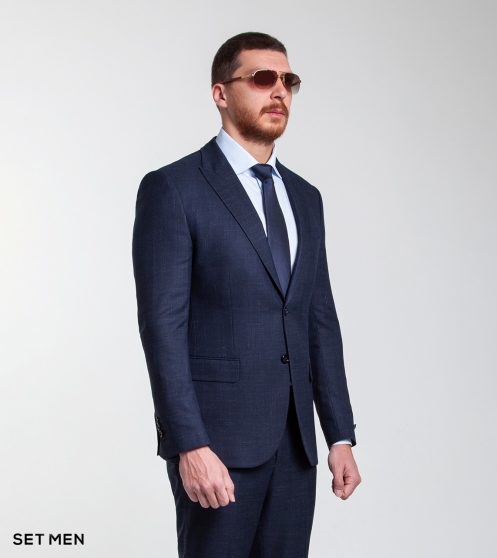 کت و شلوار یقه بلیزر دو دکمه دو چاک