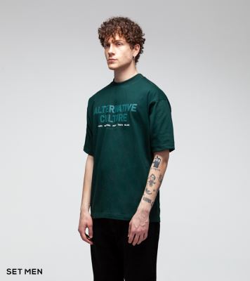 تیشرت یقه گرد چاپ دار