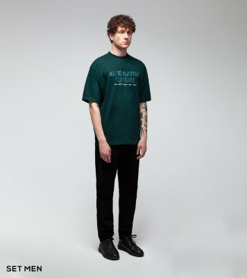 تیشرت یقه گرد چاپ دار