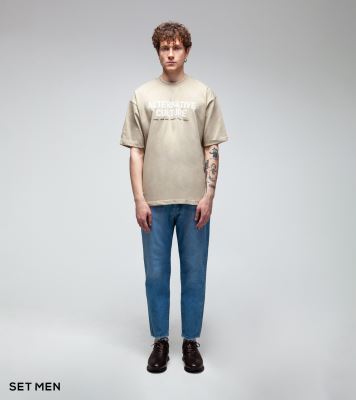 تیشرت یقه گرد چاپ دار