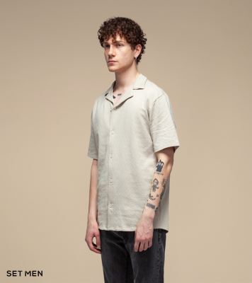 پیراهن بافت ریزآستین کوتاه یقه انگلیسی