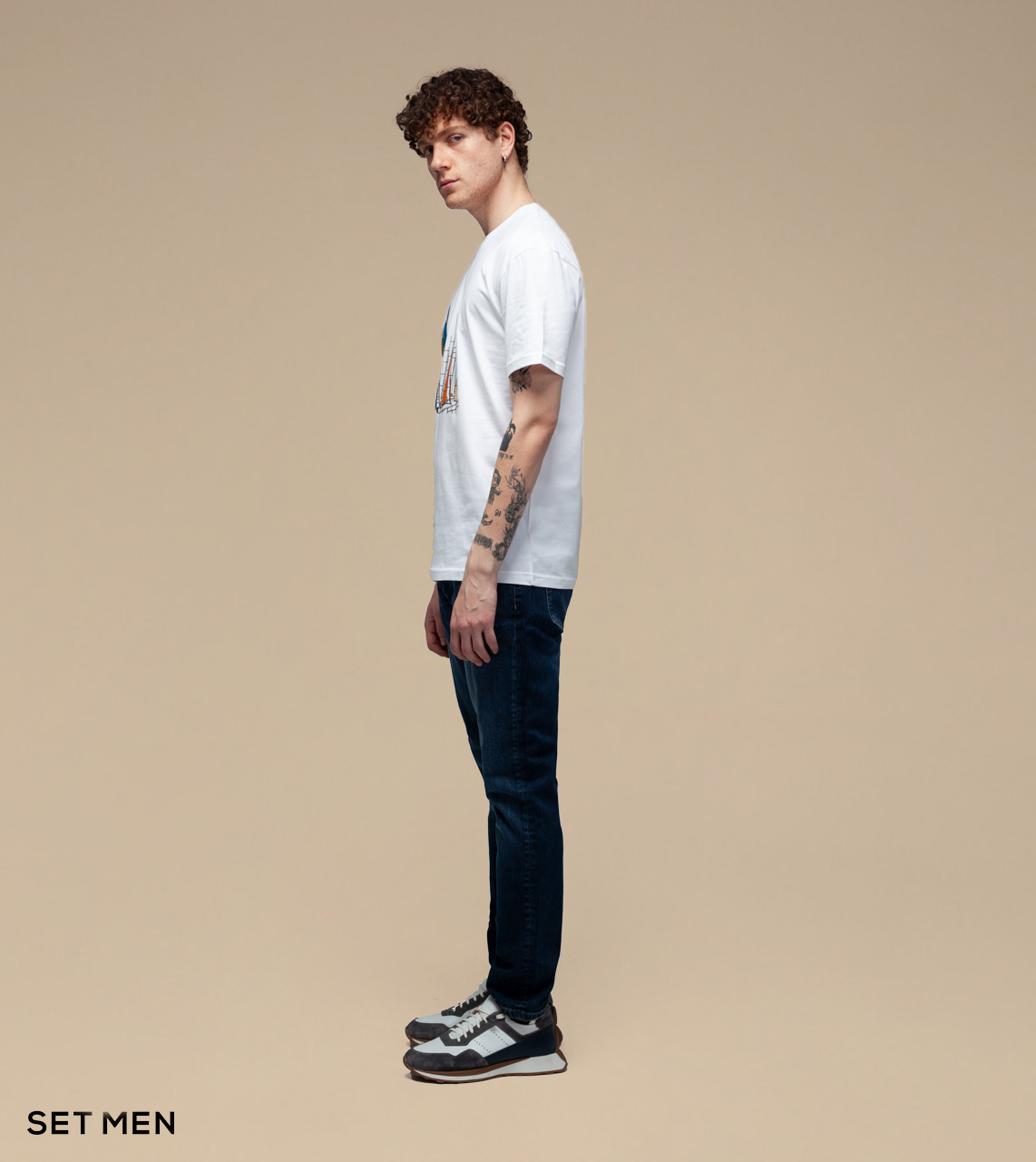 تیشرت یقه گرد چاپی قایق