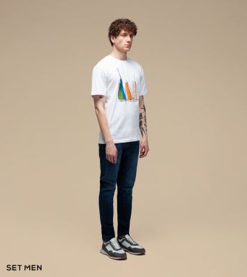 تیشرت یقه گرد چاپی قایق