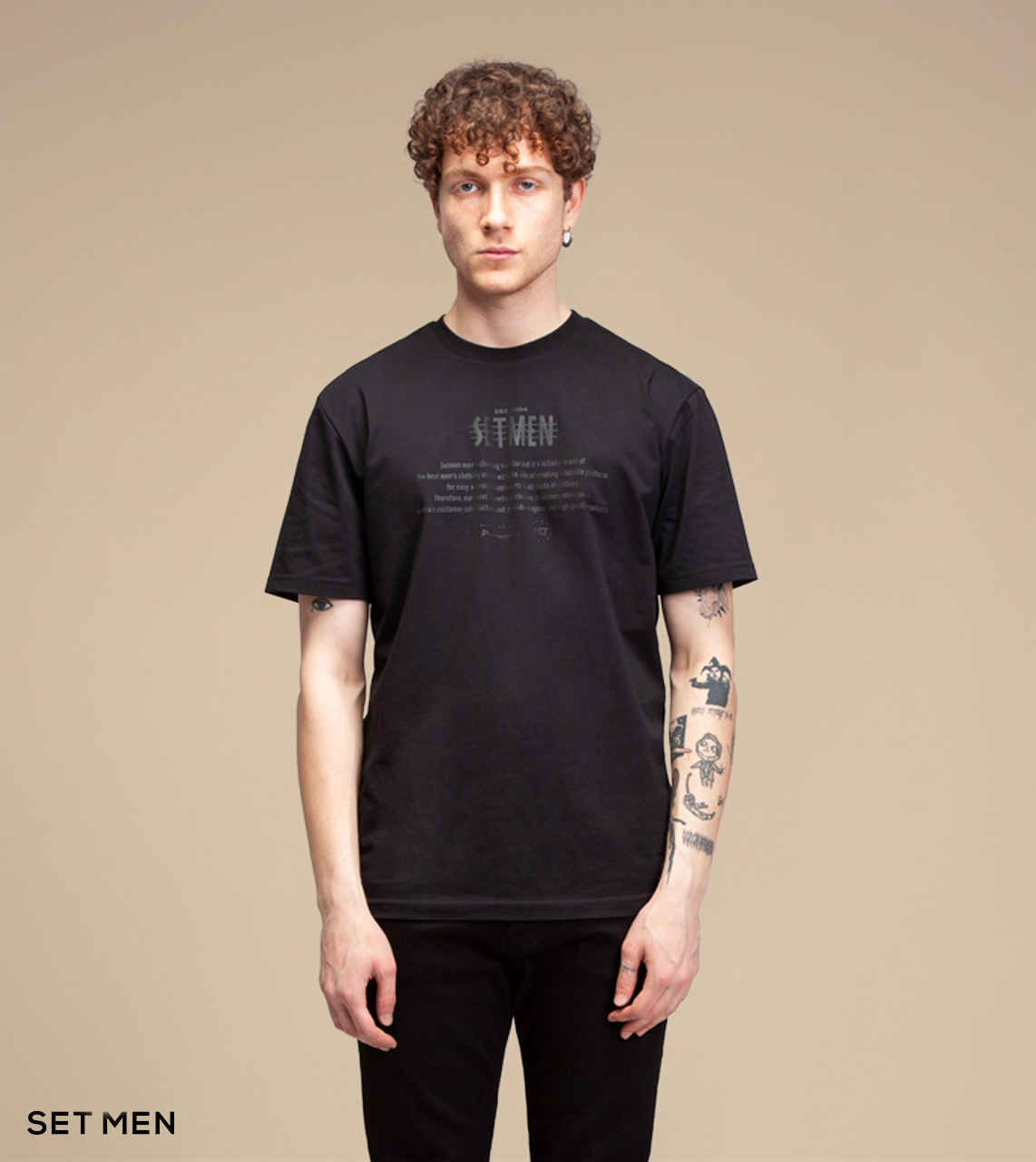 تیشرت یقه گرد ست من