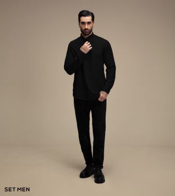 پیراهن لینن یقه فرنچ 