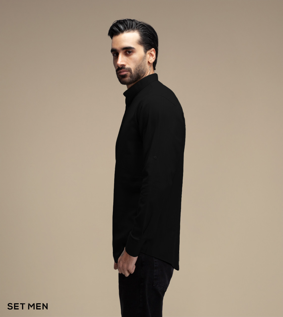 پیراهن لینن یقه فرنچ 