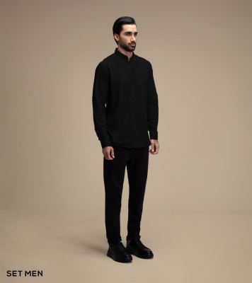 پیراهن لینن یقه فرنچ 