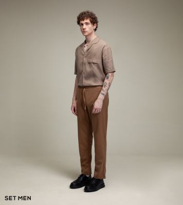 پیراهن لینن یقه آرشال