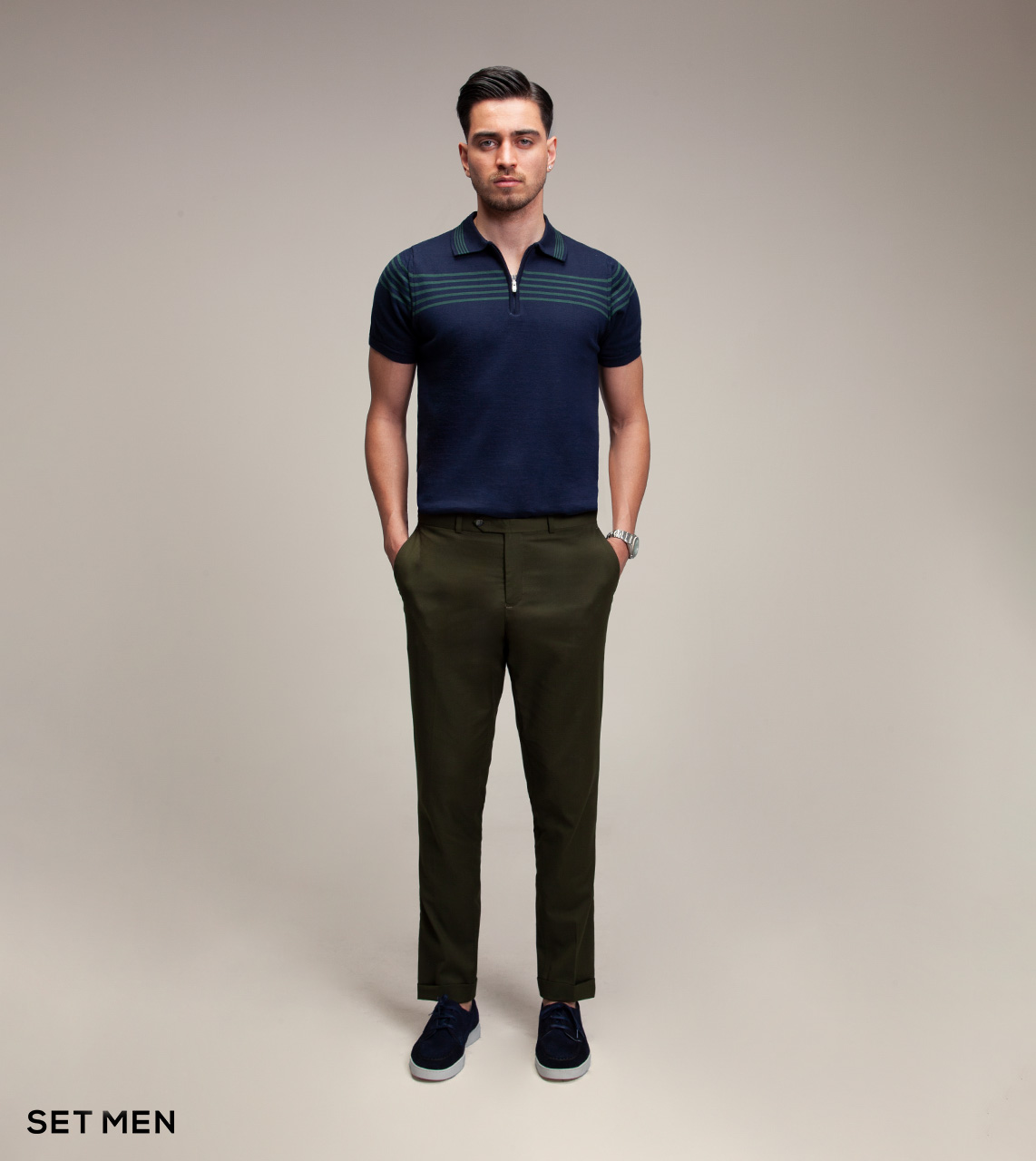 تیشرت نیم زیپ بافت