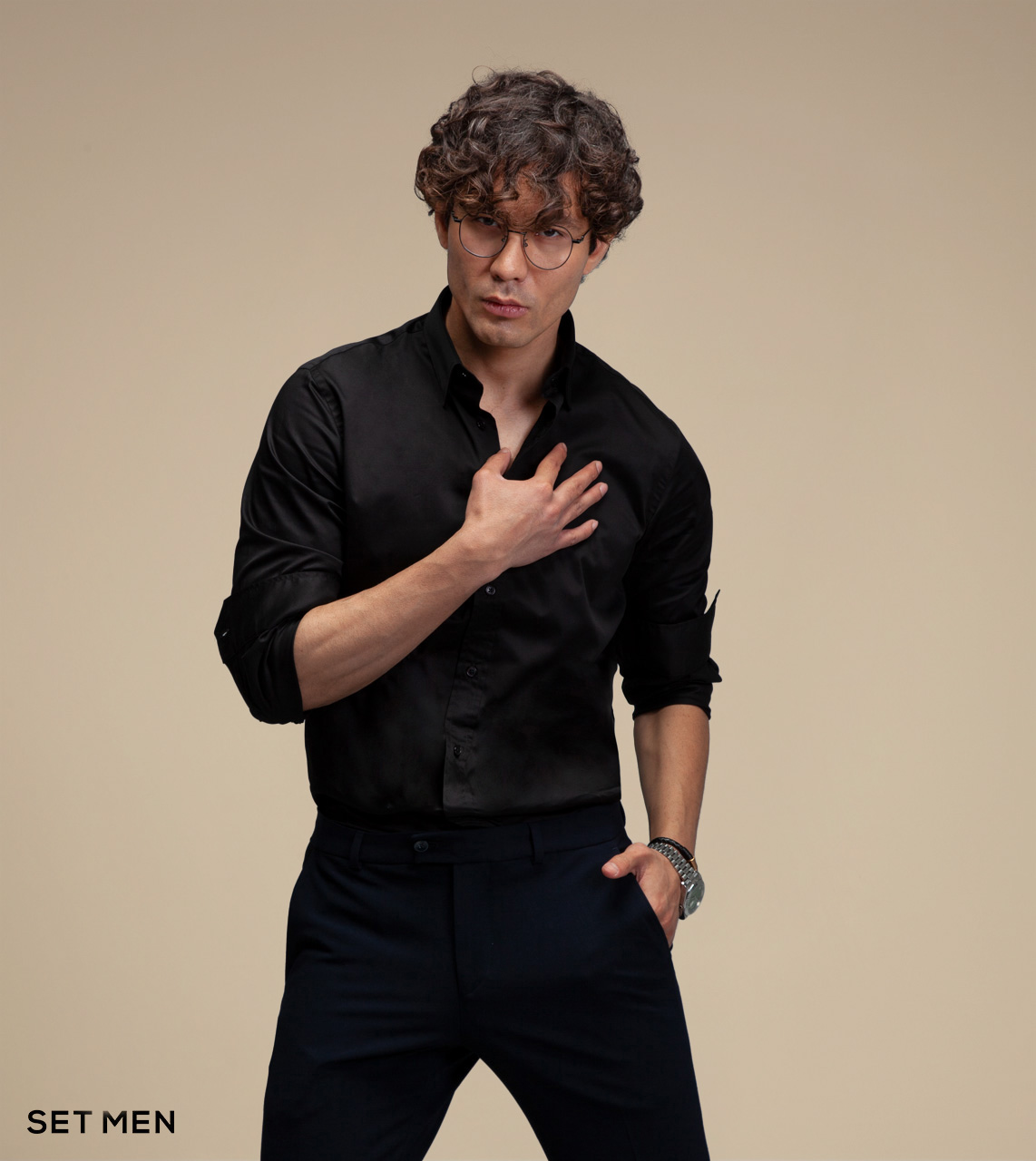 پیراهن ساده ساتن