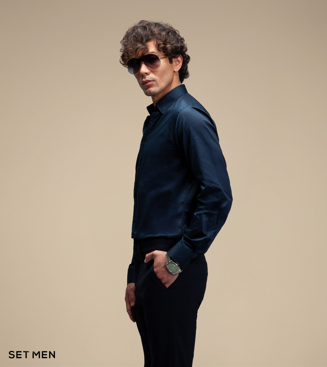 پیراهن ساده ساتن