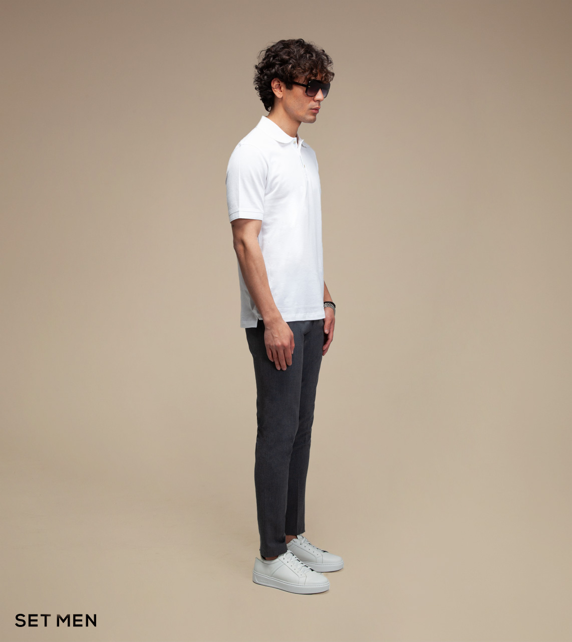 تیشرت یقه دار سوزنی