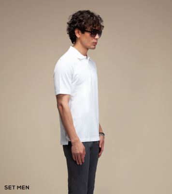 تیشرت یقه دار سوزنی