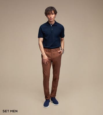 تیشرت یقه دار سوزنی