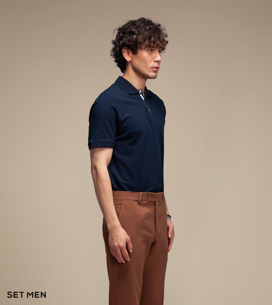 تیشرت یقه دار سوزنی