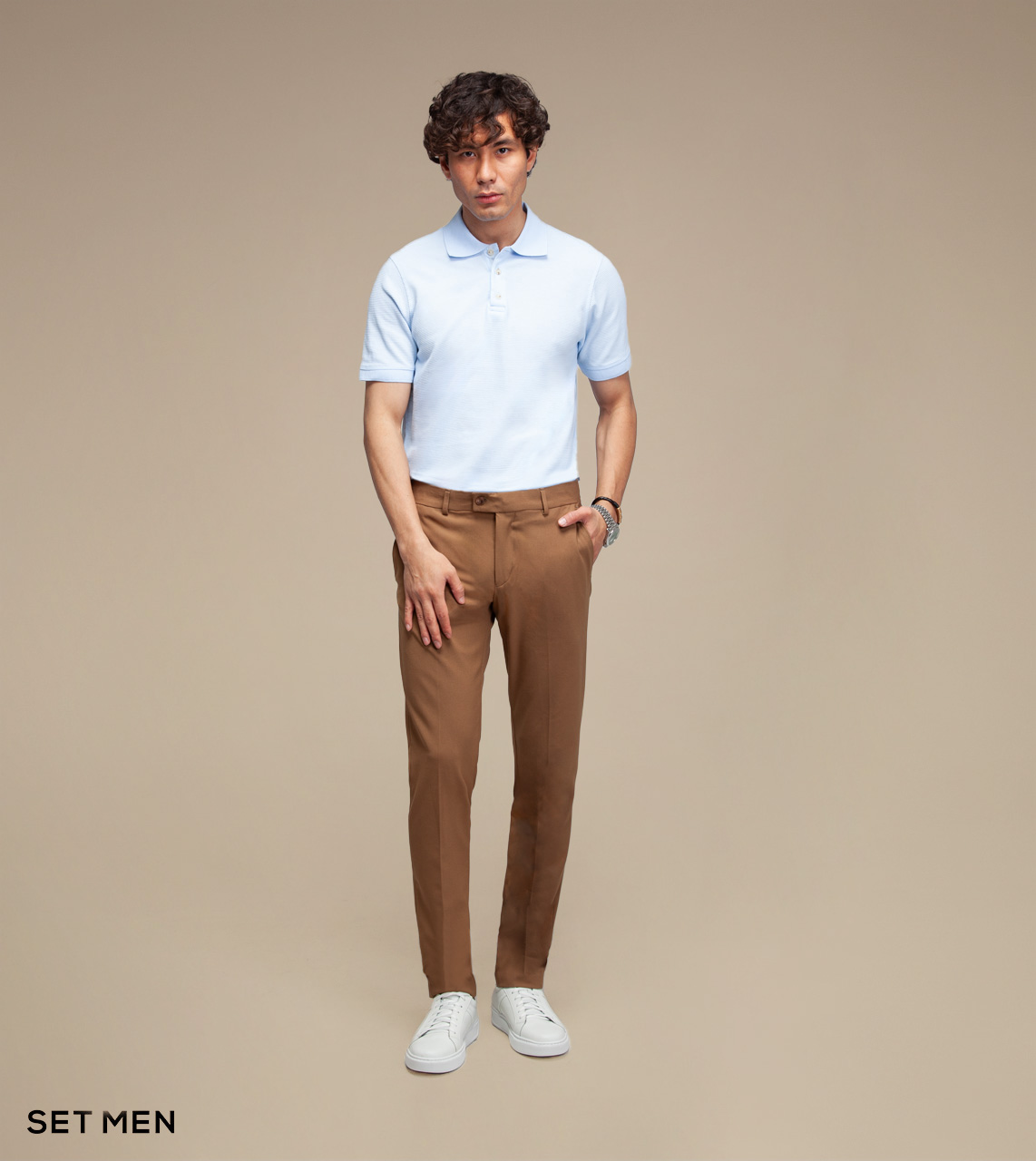 تیشرت یقه دار سوزنی