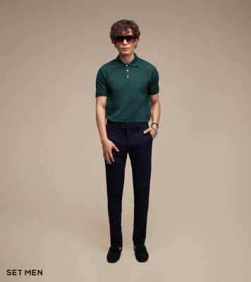 تیشرت یقه دار سوزنی