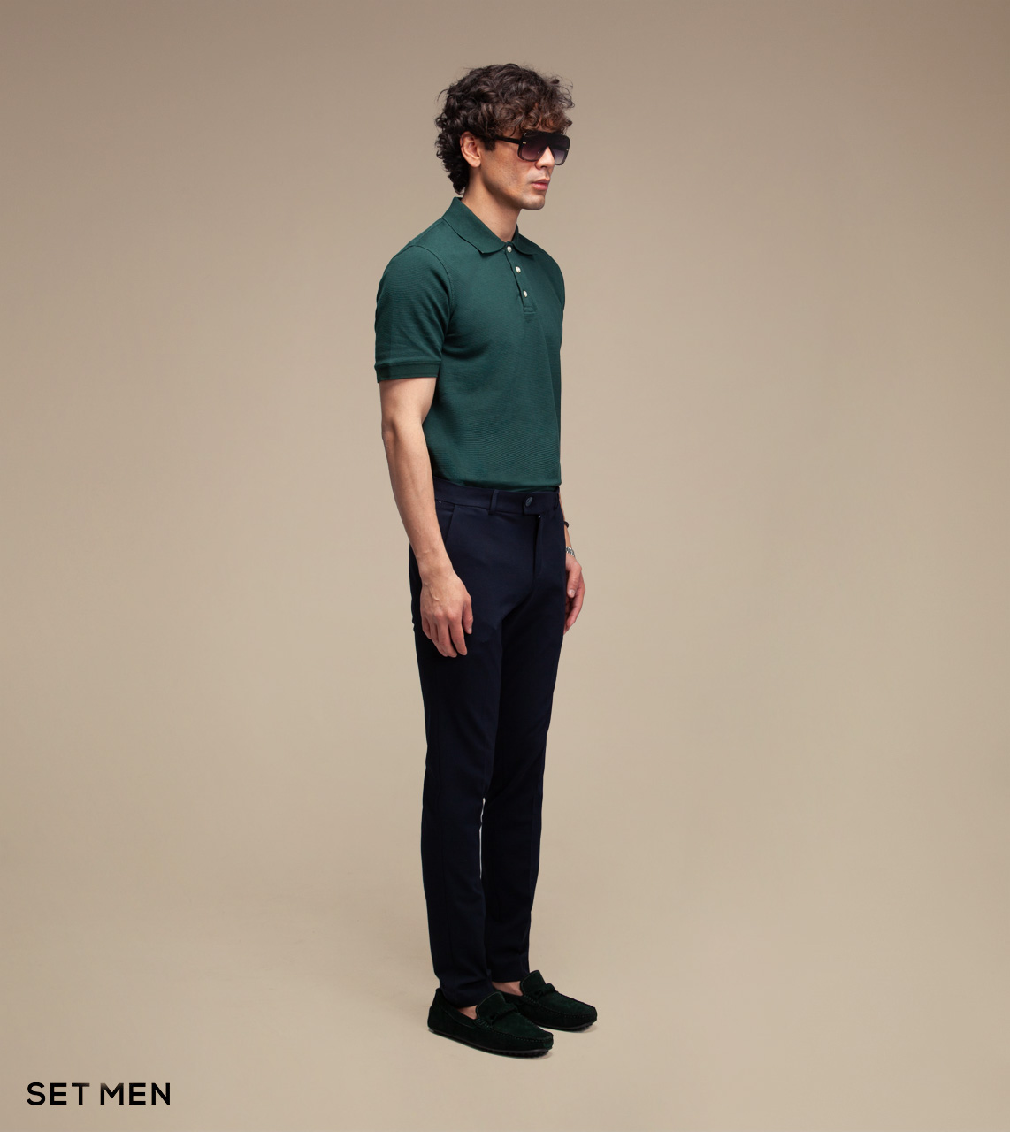 تیشرت یقه دار سوزنی