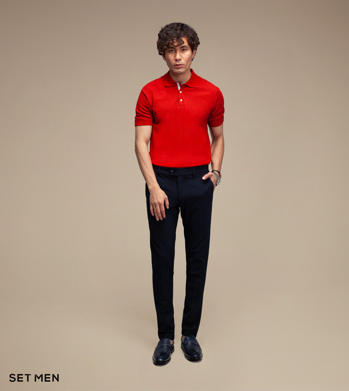 تیشرت یقه دار سوزنی