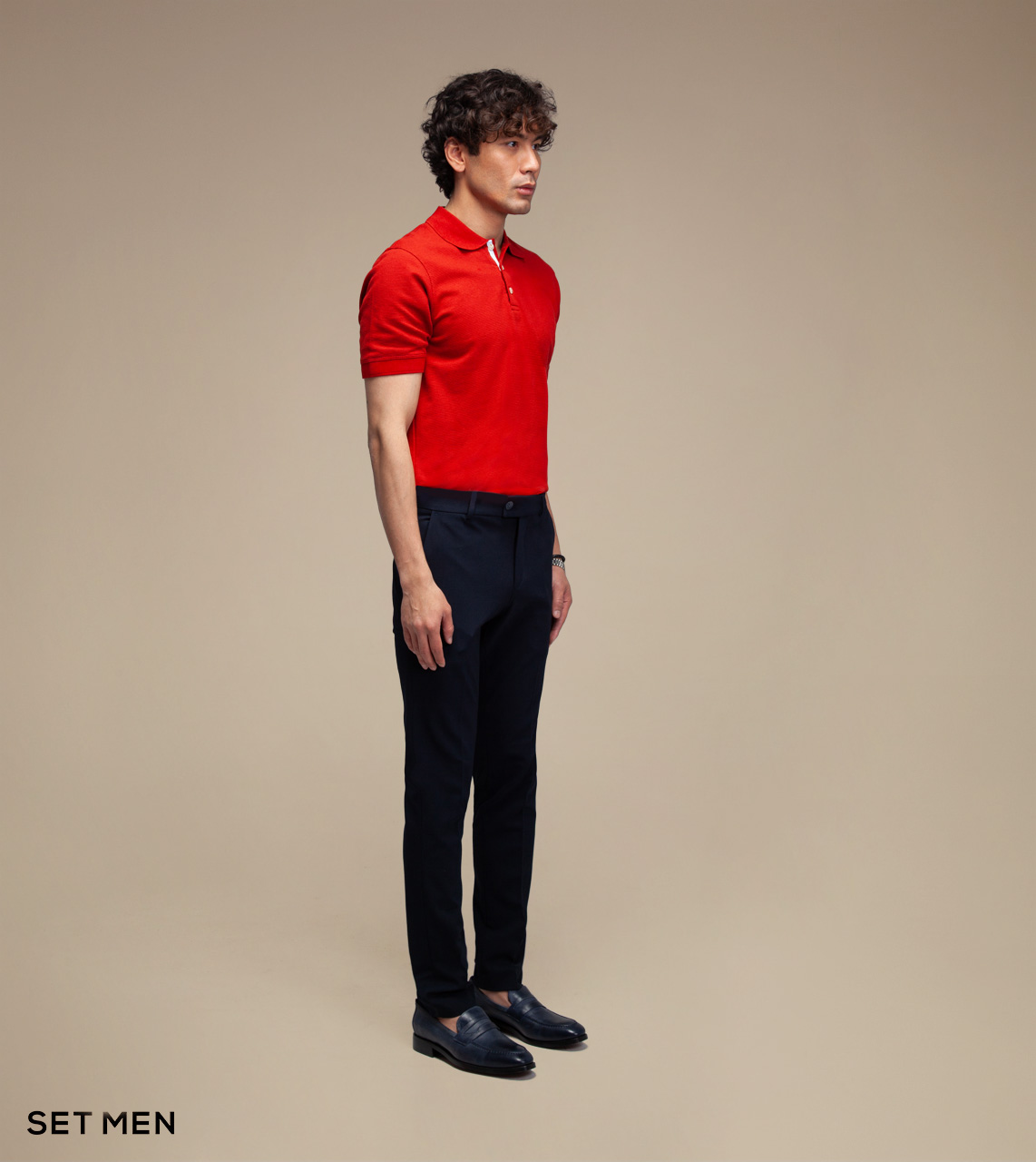 تیشرت یقه دار سوزنی