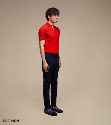 تیشرت یقه دار سوزنی