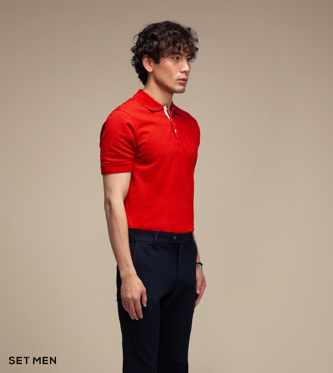 تیشرت یقه دار سوزنی