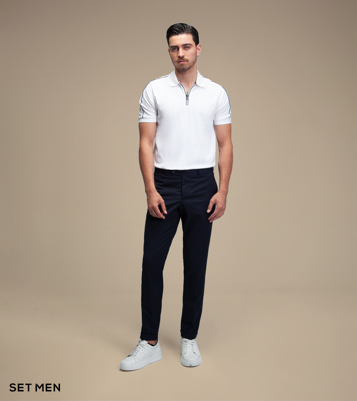 تیشرت یقه دار زیپی