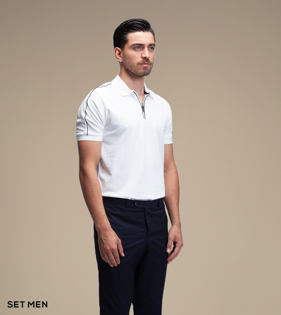 تیشرت یقه دار زیپی