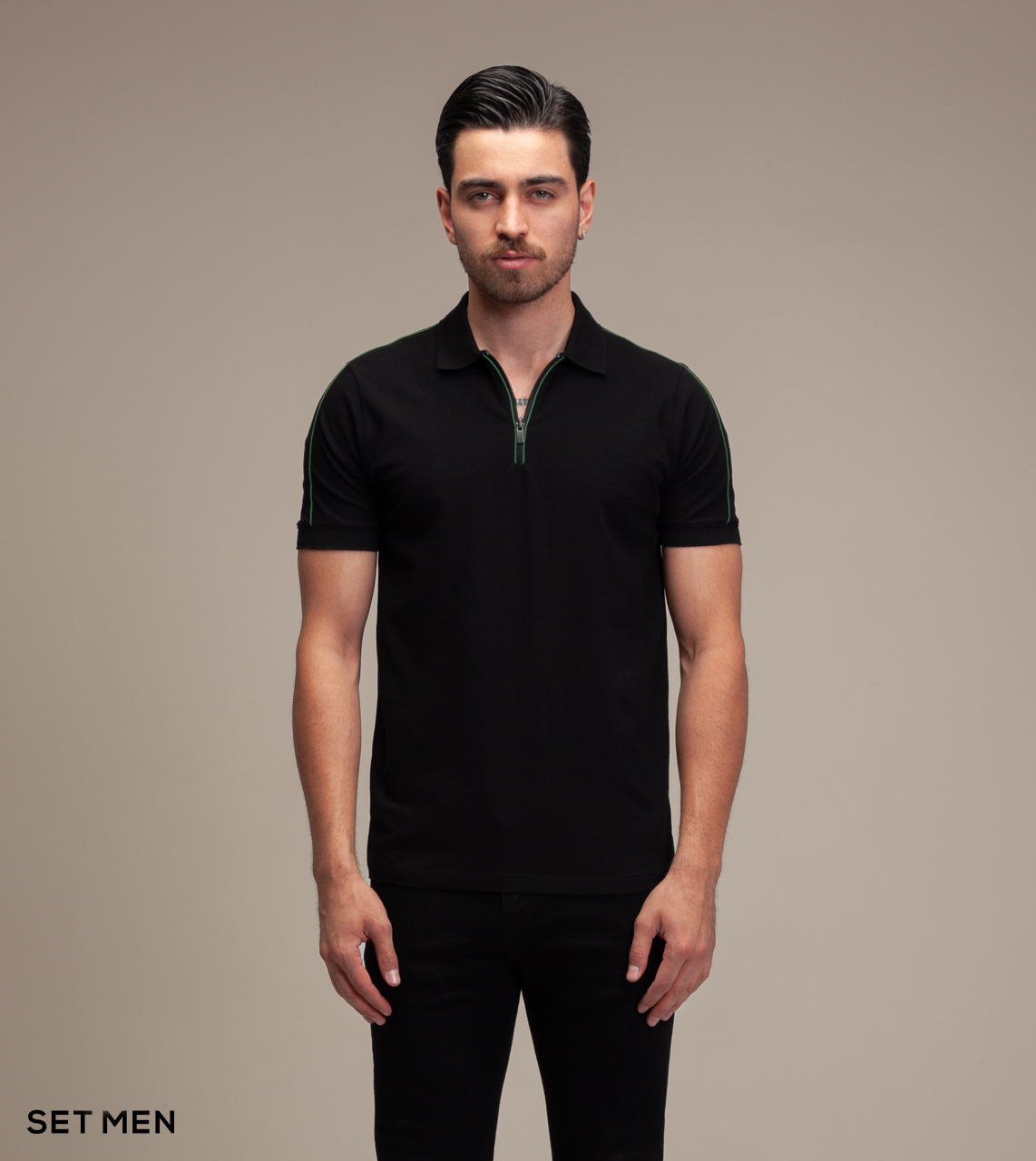 تیشرت یقه دار زیپی