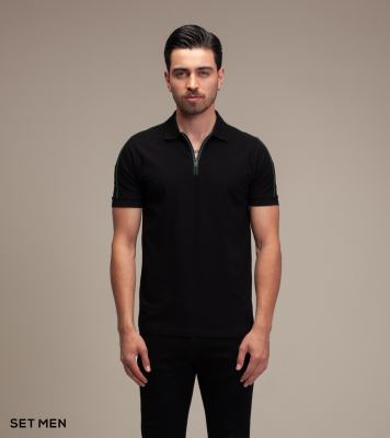 تیشرت یقه دار زیپی