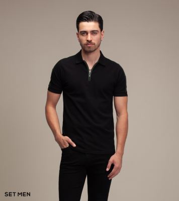 تیشرت یقه دار زیپی