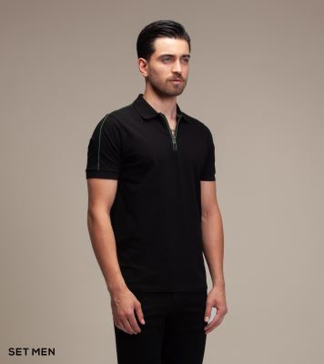 تیشرت یقه دار زیپی