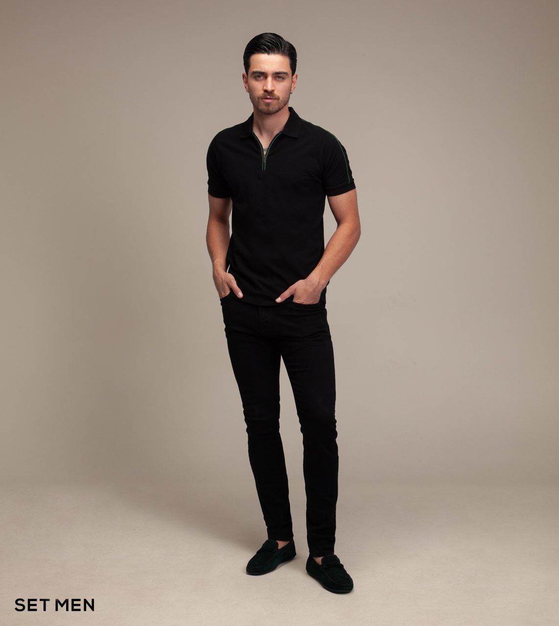 تیشرت یقه دار زیپی