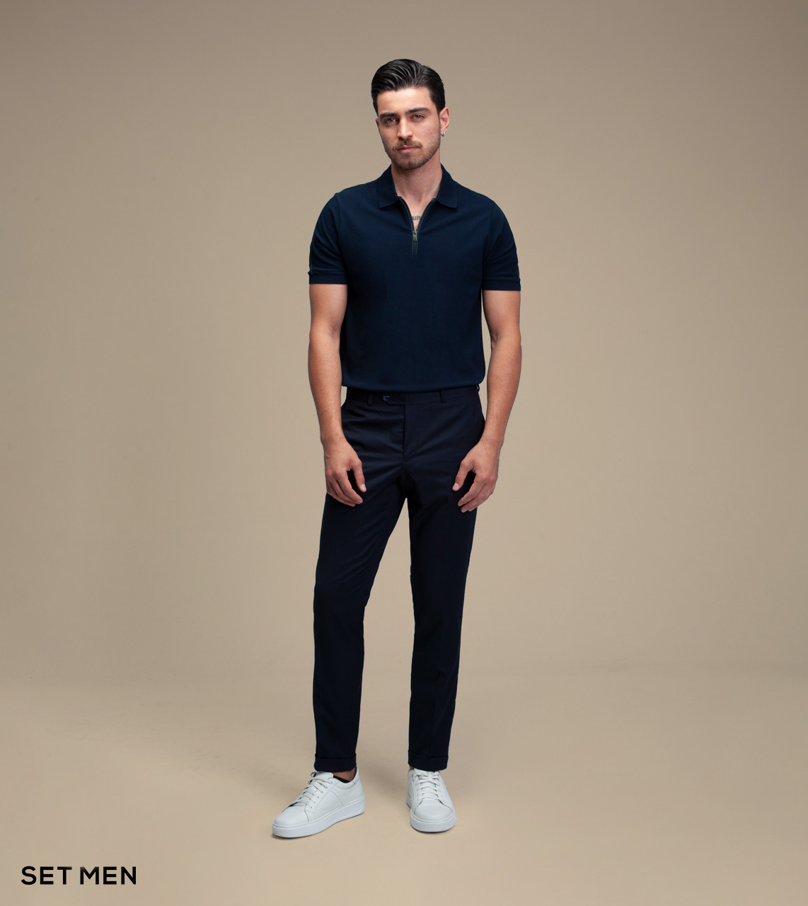 تیشرت یقه دار زیپی