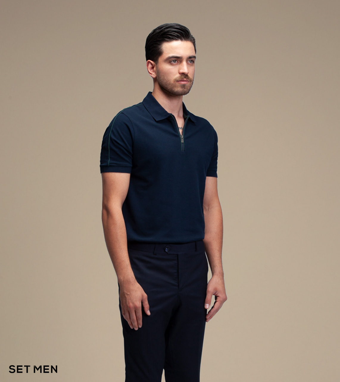 تیشرت یقه دار زیپی